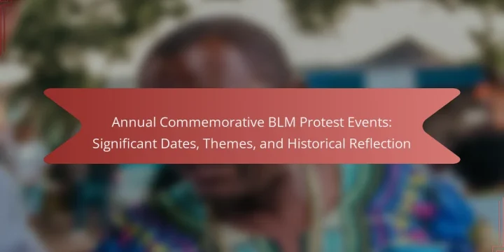 Annual Commemorative BLM Protest Events: Significant Dates, Themes, and Historical Reflection