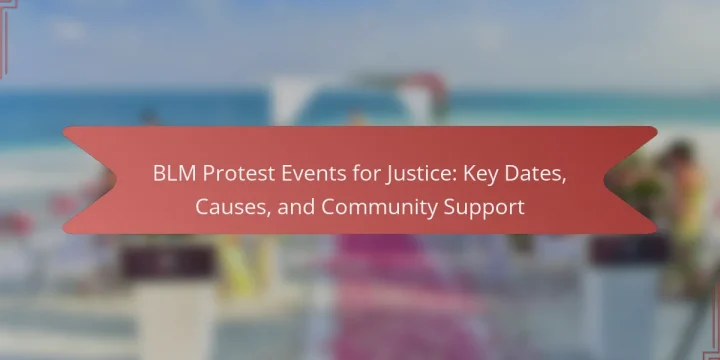 BLM Protest Events for Justice: Key Dates, Causes, and Community Support