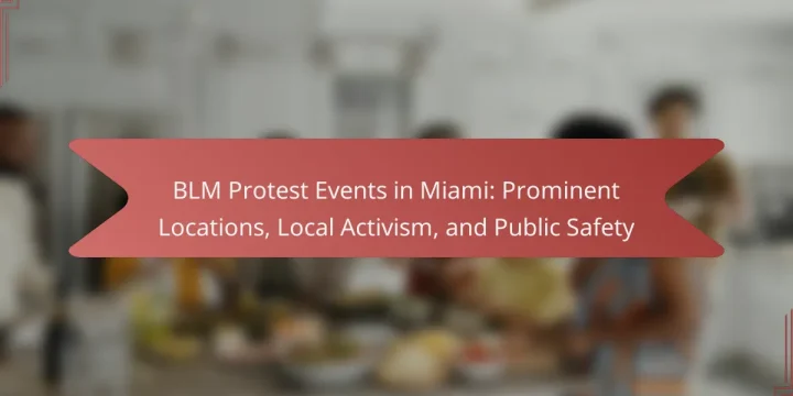 BLM Protest Events in Miami: Prominent Locations, Local Activism, and Public Safety