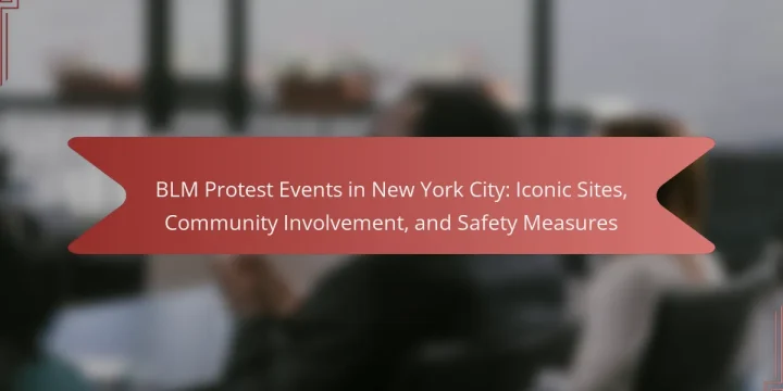 BLM Protest Events in New York City: Iconic Sites, Community Involvement, and Safety Measures