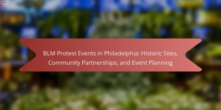BLM Protest Events in Philadelphia: Historic Sites, Community Partnerships, and Event Planning
