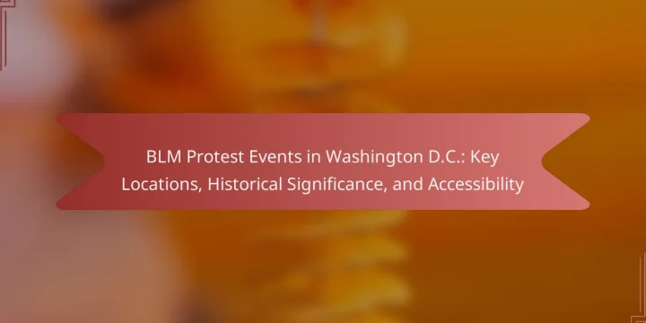 BLM Protest Events in Washington D.C.: Key Locations, Historical Significance, and Accessibility
