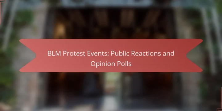 BLM Protest Events: Public Reactions and Opinion Polls