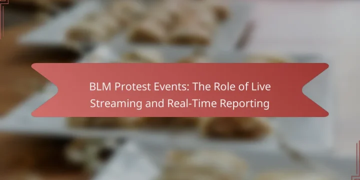 BLM Protest Events: The Role of Live Streaming and Real-Time Reporting