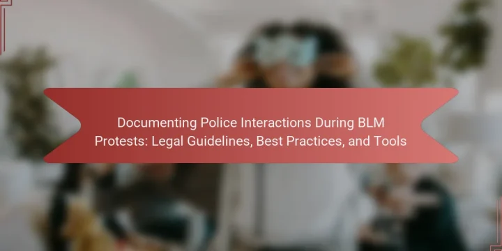 Documenting Police Interactions During BLM Protests: Legal Guidelines, Best Practices, and Tools