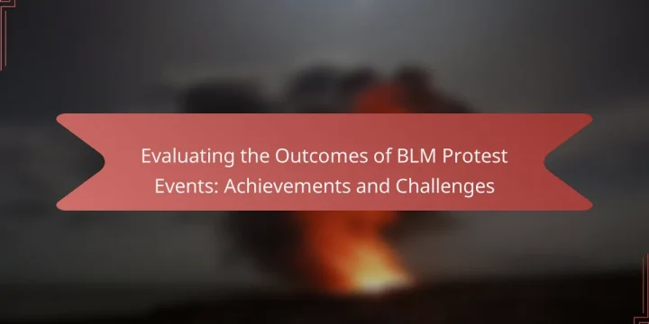 Evaluating the Outcomes of BLM Protest Events: Achievements and Challenges