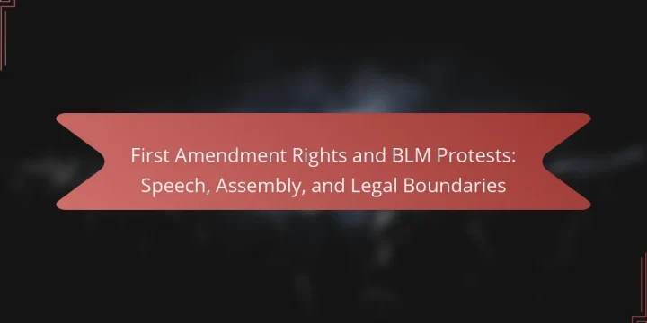 First Amendment Rights and BLM Protests: Speech, Assembly, and Legal Boundaries