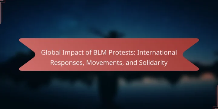 Global Impact of BLM Protests: International Responses, Movements, and Solidarity