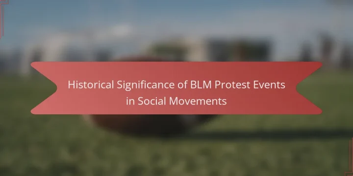 Historical Significance of BLM Protest Events in Social Movements