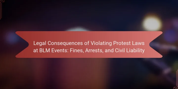 Legal Consequences of Violating Protest Laws at BLM Events: Fines, Arrests, and Civil Liability