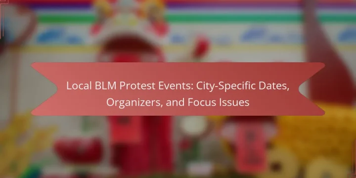 Local BLM Protest Events: City-Specific Dates, Organizers, and Focus Issues