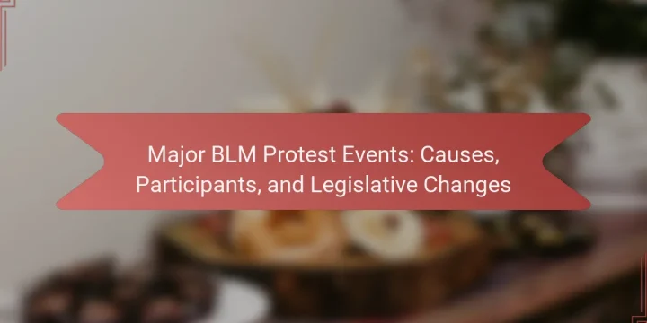 Major BLM Protest Events: Causes, Participants, and Legislative Changes