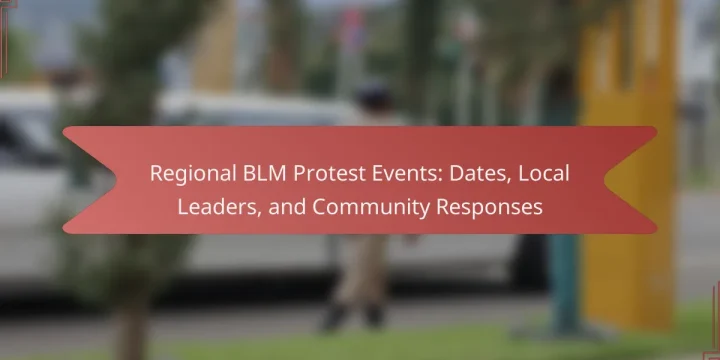 Regional BLM Protest Events: Dates, Local Leaders, and Community Responses