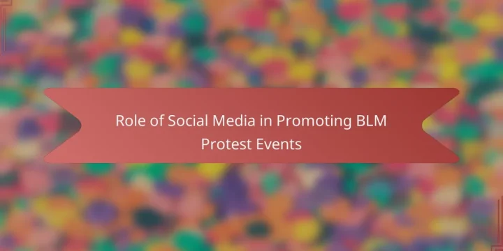 Role of Social Media in Promoting BLM Protest Events