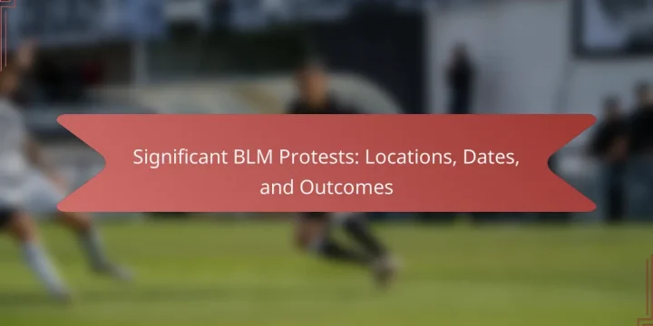 Significant BLM Protests: Locations, Dates, and Outcomes