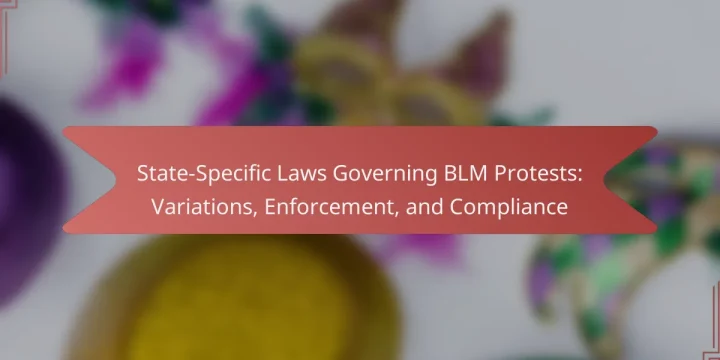 State-Specific Laws Governing BLM Protests: Variations, Enforcement, and Compliance