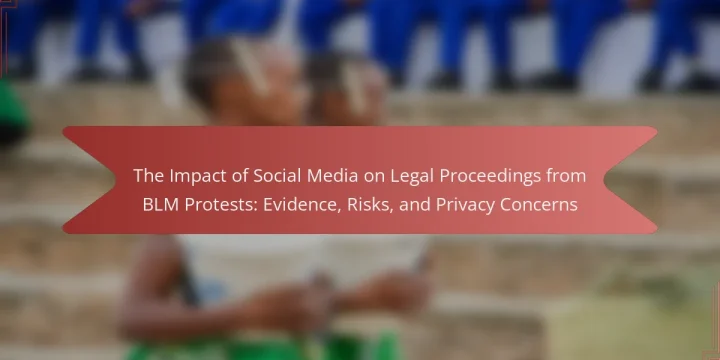 The Impact of Social Media on Legal Proceedings from BLM Protests: Evidence, Risks, and Privacy Concerns