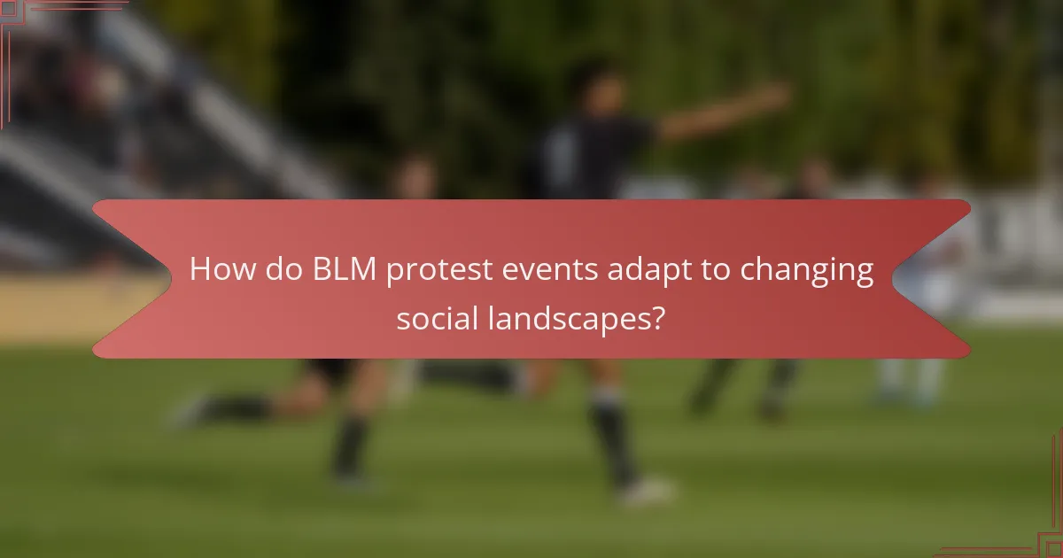 How do BLM protest events adapt to changing social landscapes?