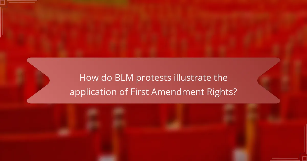 How do BLM protests illustrate the application of First Amendment Rights?