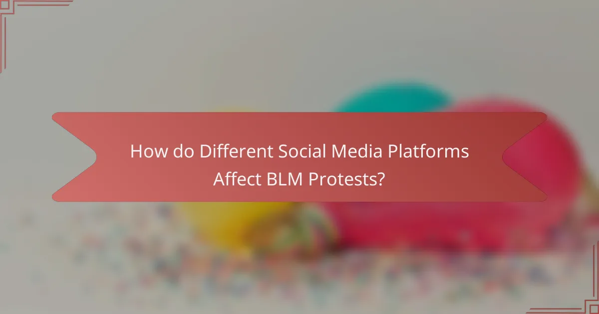 How do Different Social Media Platforms Affect BLM Protests?