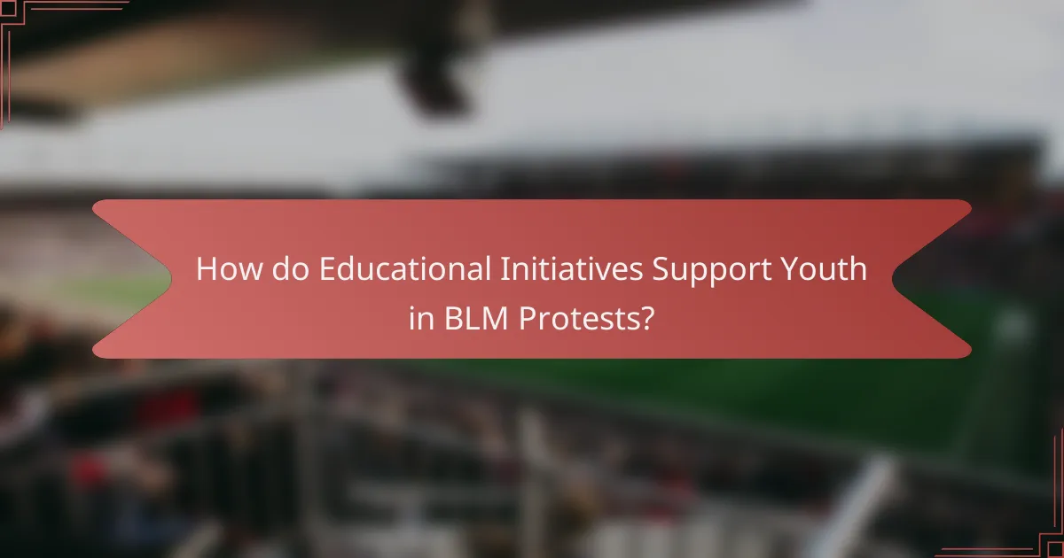 How do Educational Initiatives Support Youth in BLM Protests?