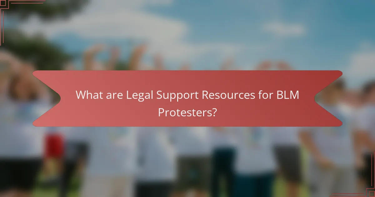 What are Legal Support Resources for BLM Protesters?