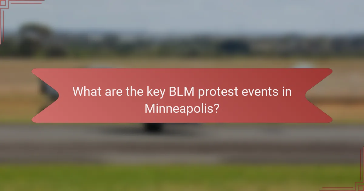 What are the key BLM protest events in Minneapolis?