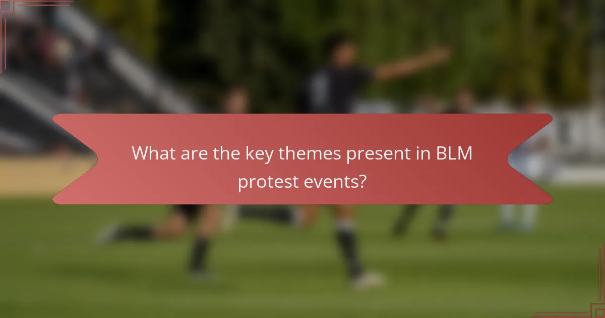 What are the key themes present in BLM protest events?