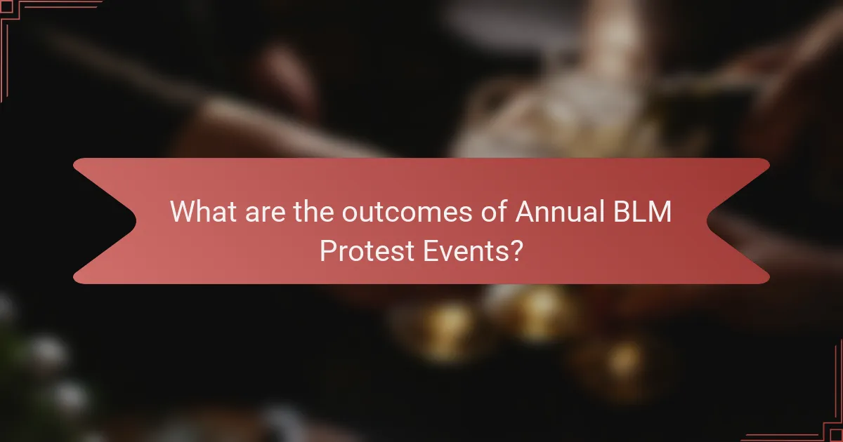 What are the outcomes of Annual BLM Protest Events?