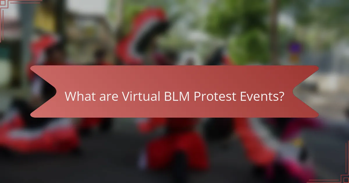 What are Virtual BLM Protest Events?
