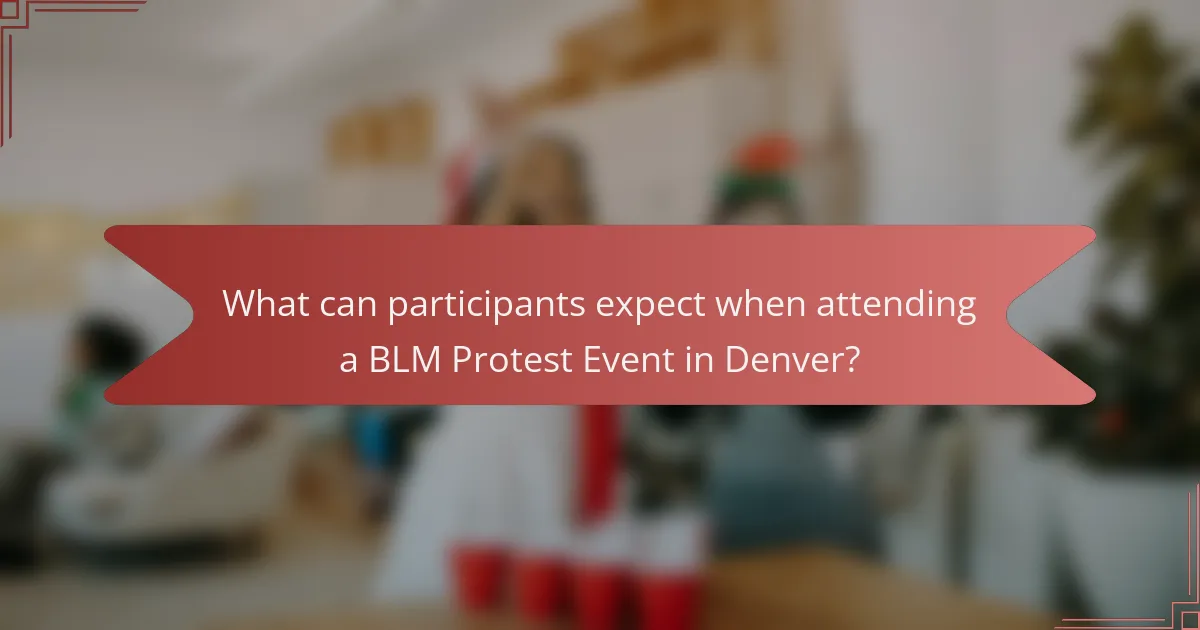 What can participants expect when attending a BLM Protest Event in Denver?