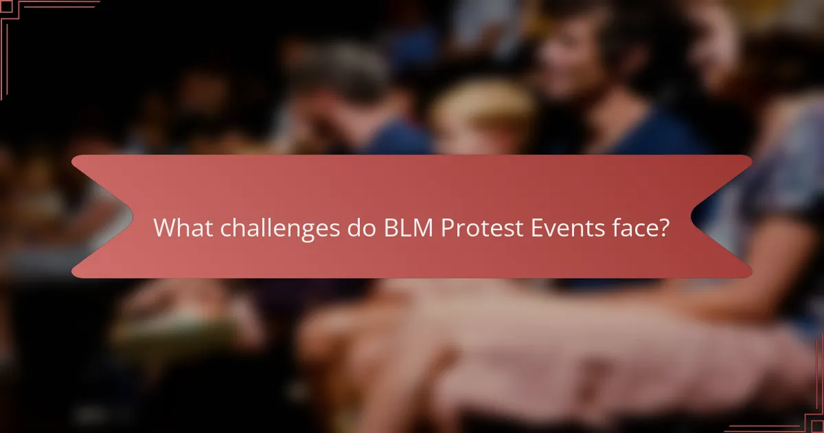 What challenges do BLM Protest Events face?