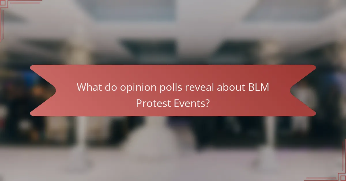What do opinion polls reveal about BLM Protest Events?