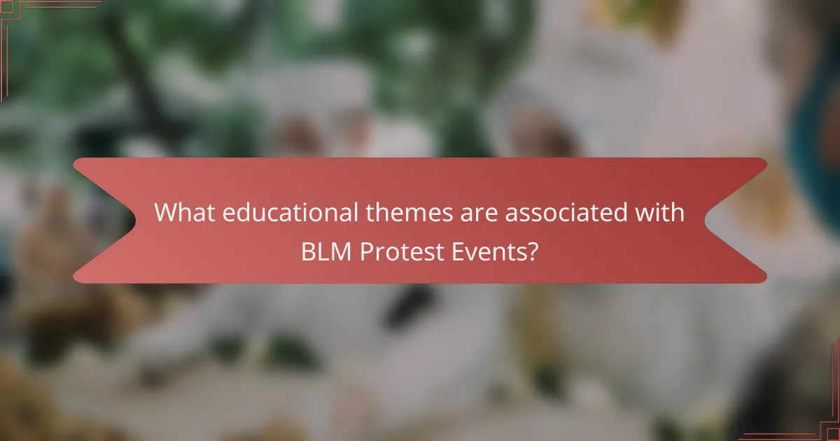 What educational themes are associated with BLM Protest Events?