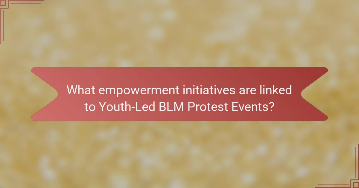 What empowerment initiatives are linked to Youth-Led BLM Protest Events?