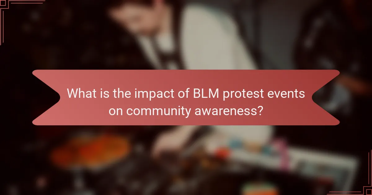 What is the impact of BLM protest events on community awareness?