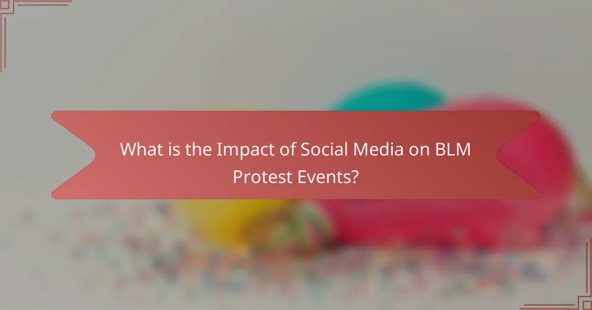 What is the Impact of Social Media on BLM Protest Events?