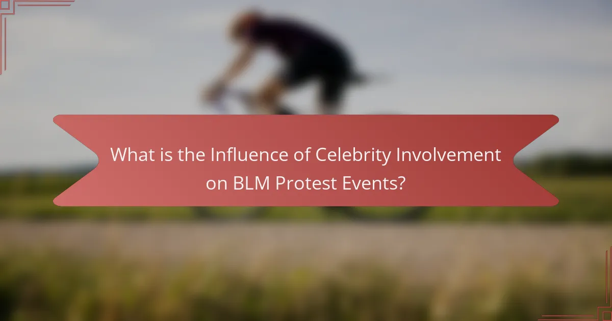 What is the Influence of Celebrity Involvement on BLM Protest Events?