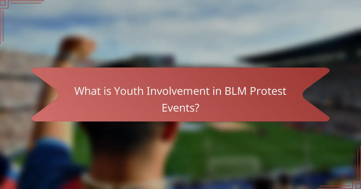 What is Youth Involvement in BLM Protest Events?