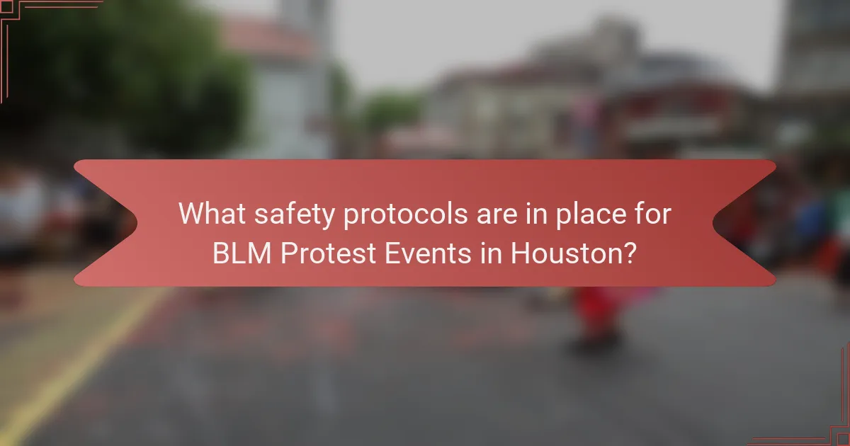What safety protocols are in place for BLM Protest Events in Houston?