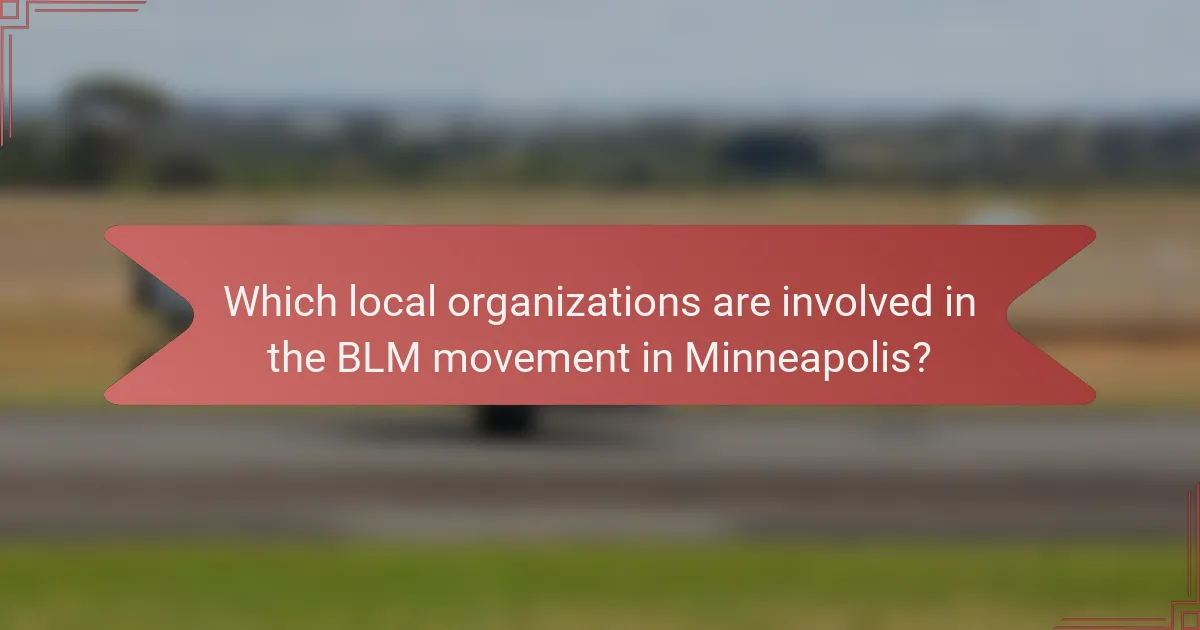 Which local organizations are involved in the BLM movement in Minneapolis?