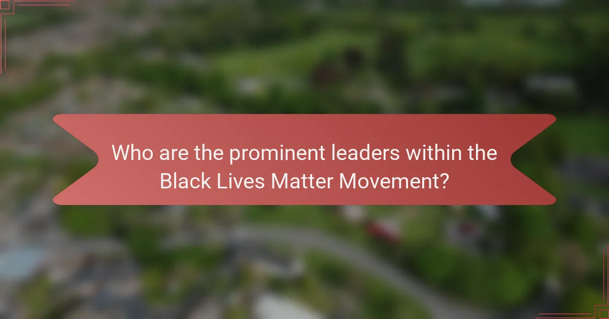 Who are the prominent leaders within the Black Lives Matter Movement?
