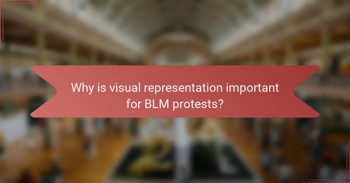 Why is visual representation important for BLM protests?